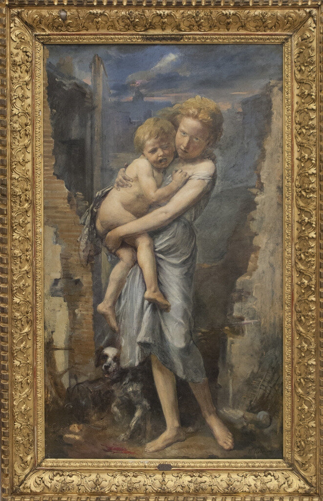 Carpeaux, frère et soeur orphelins du siège de Paris tableau