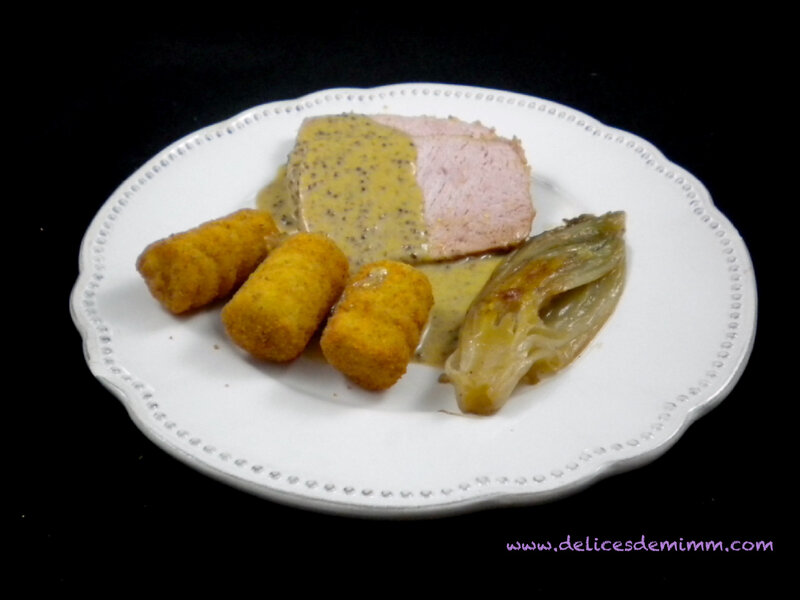 Rôti de porc ardennais aux 2 moutardes 3