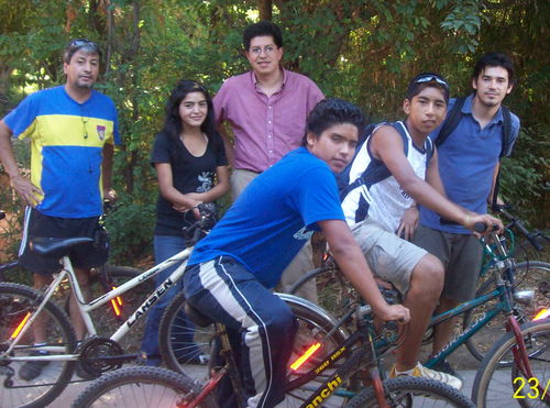 Los Jóvenes en Bicicleta a la Compañía, con Hno Osvaldo, tío Patricio y tío Hernán