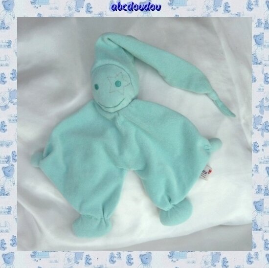 Doudou Peluche Lutin Bleu Etoile Grelot Prénatal