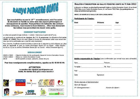 flyer rallye conté verso