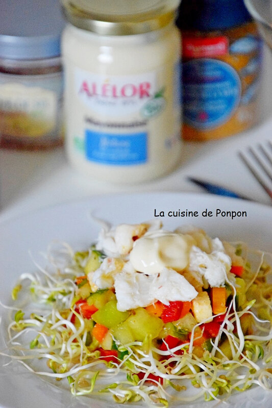 salade concombre melon mozza et crabe (8)