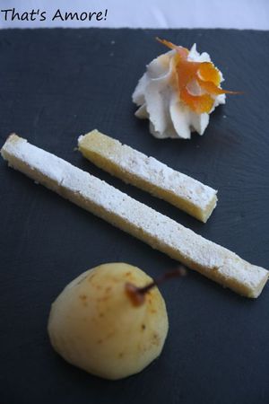 recettes Dessert alla pera, con panna montata al miele e alla cannella Sensation poire