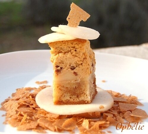 Mi-croquant Mi-moelleux au Caramel Snickers et Poires