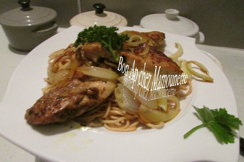 Filets de poulet fermier au massalé et ses pâtes asiatiques 006