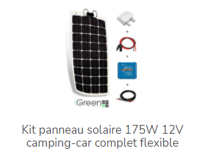 kit panneau solaire 175W 12V camping-car complet flexible