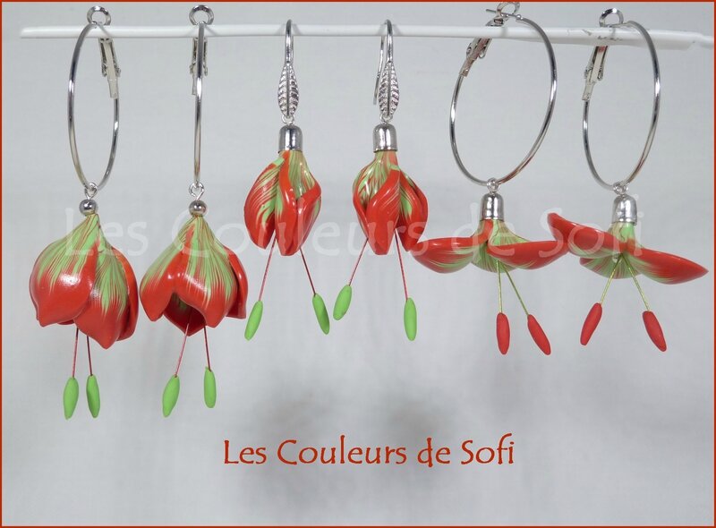 bo fleurs clochettes rouge