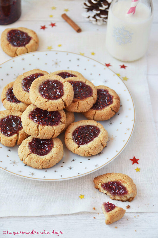 biscuits empreintes framboise vegan sans gluten noël