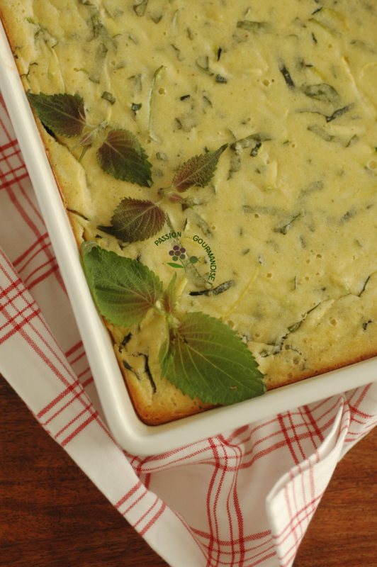 Clafoutis courgettes & brousse aux feuilles de shiso_2