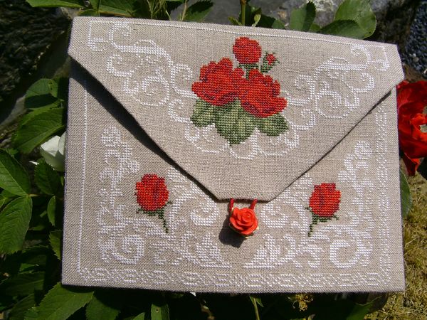 enveloppe roses pour Francine