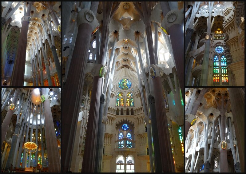 La Sagrada Familia - vue de l'intérieur