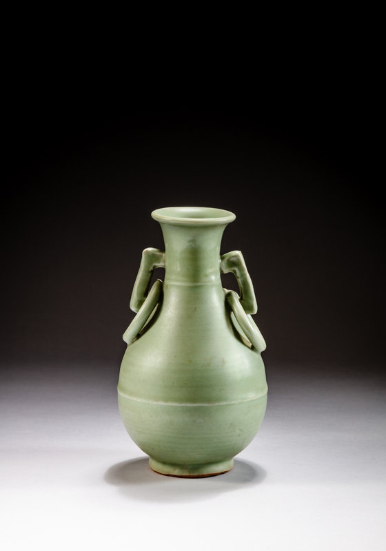 A 'Longquan' celadon-glazed pear-shaped vase, Song-Yuan dynasty