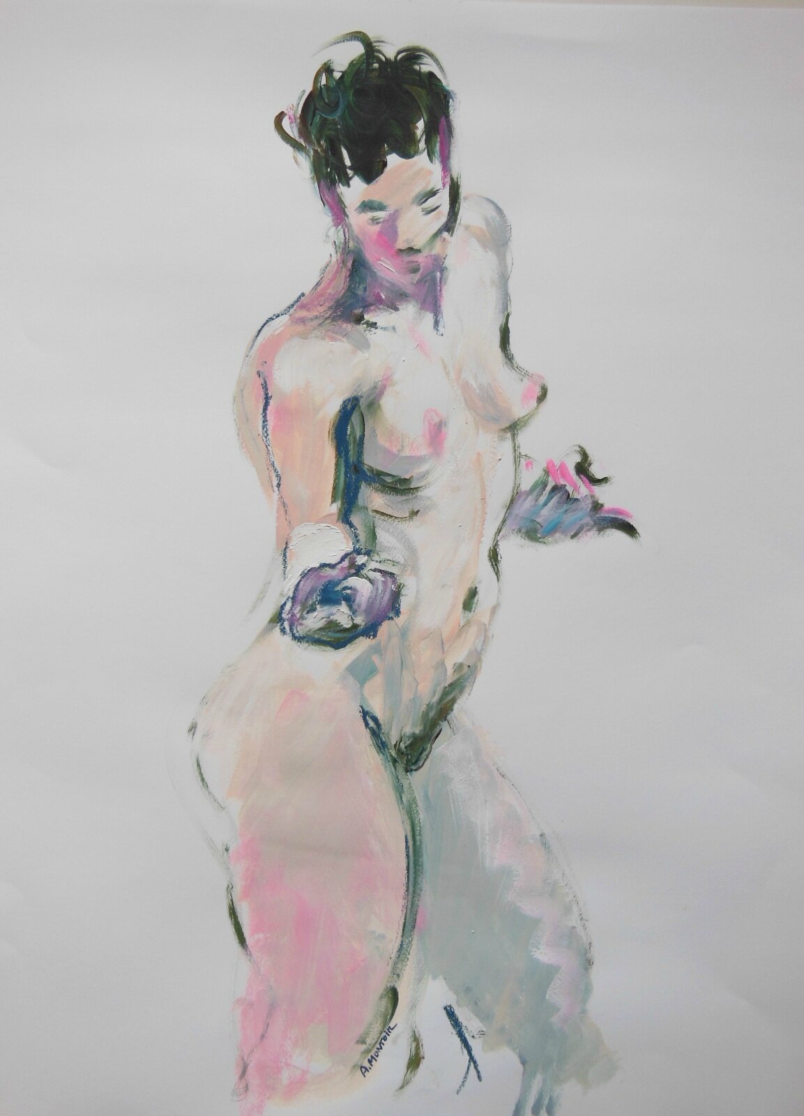 Marine dessin peinture tableau de nu contemporain (22)
