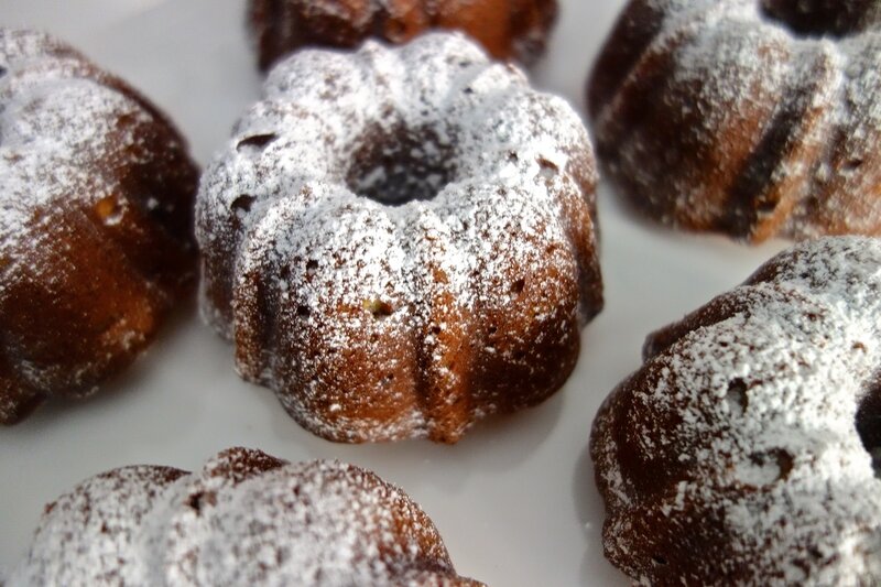 bundt cakes au sirop d'érable et aux noix de pécan