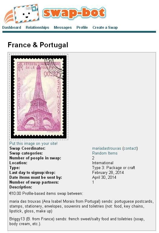 2014 0212 Private swap - France and Portugal - swap-bot