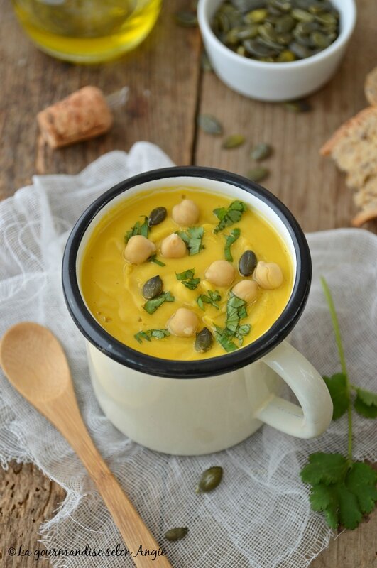 velouté express pois chiches carottes vegan