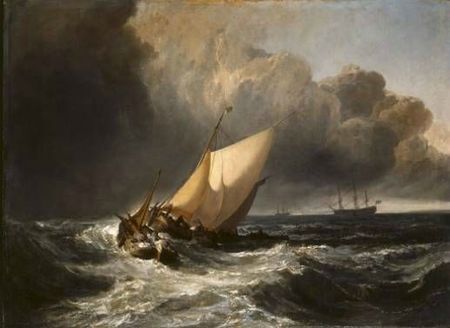 bateau hollandais dans la tempête