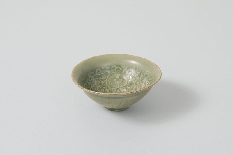 Celadon cup with molded floral scroll design, Yaozhou ware, Northern Song dynasty, 11th–12th century (2)