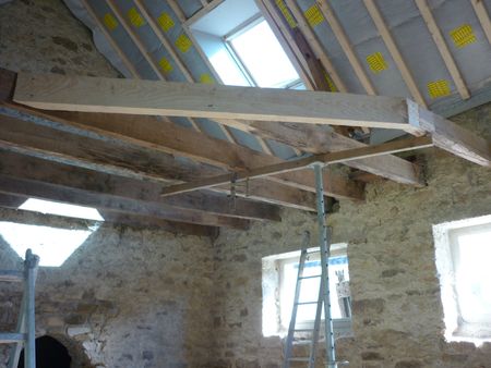 Renover une maison - longère - création mezzanine courbée (2)