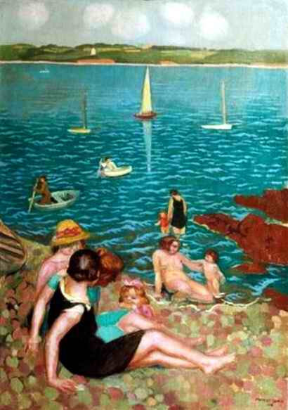 Denis Coin de plage, Perros-Guirec, 1926