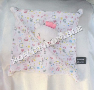 Doudou Peluche Plat Koala Ours Blanc Couronne Rose Orchestra (1)