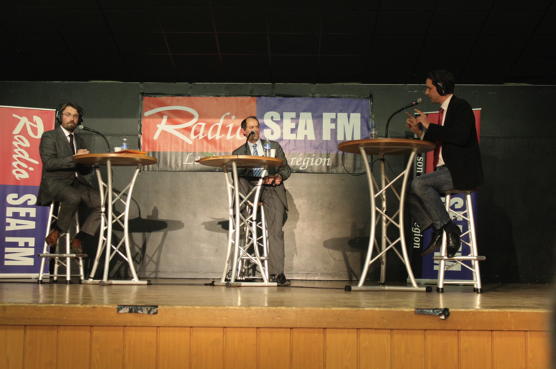 débat Sea FM David Nicolas Guénhaël Huet Edouard Frémy Avranches élections municipales 2014