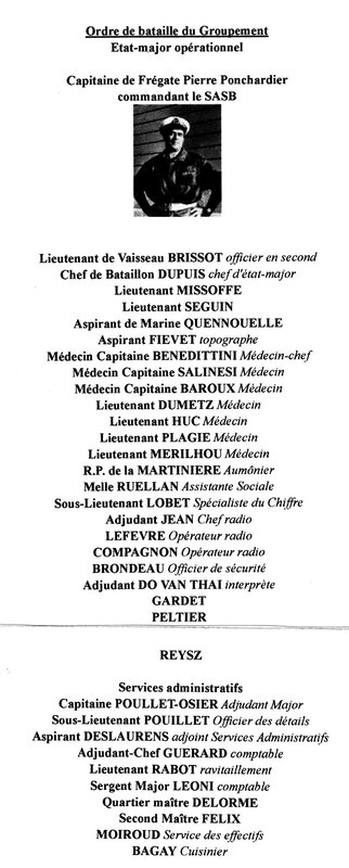 État Major du S A S B