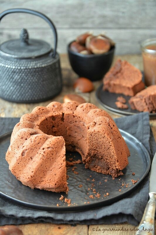 gâteau moelleux vegan sans gluten chocolat et crème de marron