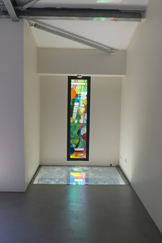 "Jardin Intérieur" - Vitrail pour une baie 