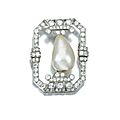 <b>Drop</b>-<b>shaped</b> <b>natural</b> <b>pearl</b> and diamond brooch, 