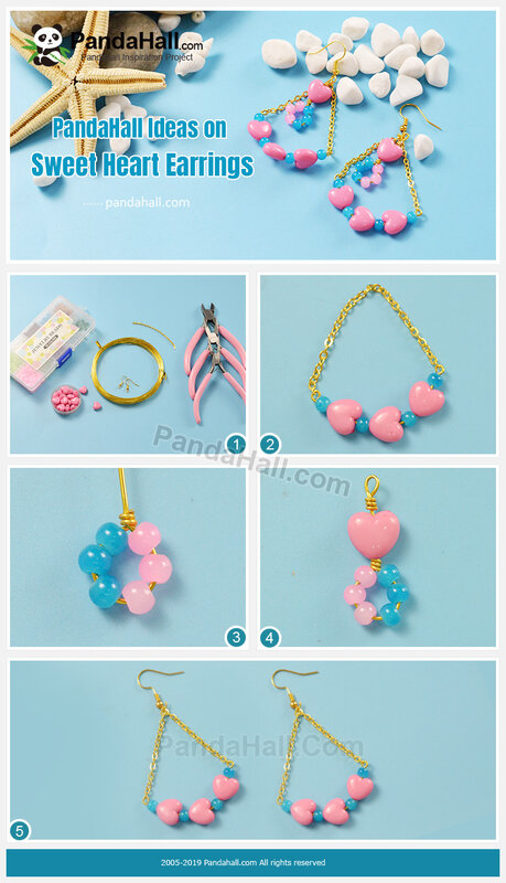 3-PandaHall Ideas on Sweet Heart Earrings