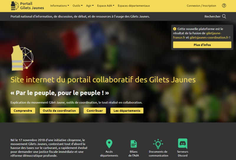 2020-11-04 22_46_23-1er site d'information et de coordination Gilet Jaune - 🟨 Portail Gilet Jaune -