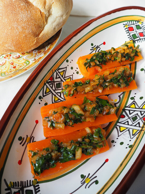 Barquettes de carottes chermoula - passion culinaire minouchka