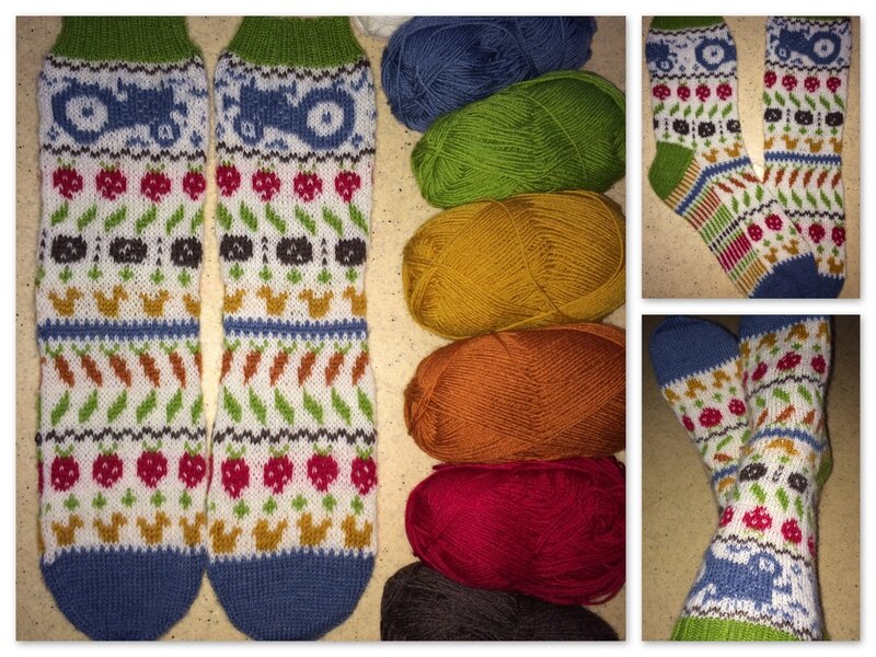 chaussettes jacquard DROPS Fabel (1)