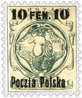 1916 Pologne Mermaid_Stamp