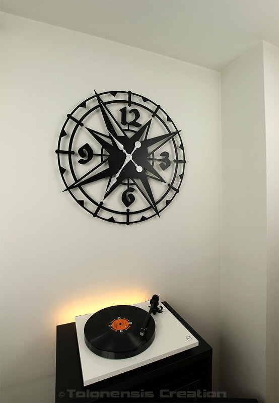 Horloge grand taille Colombus 80 cm - Design Jacques Lahitte © Tolonensis Creation
