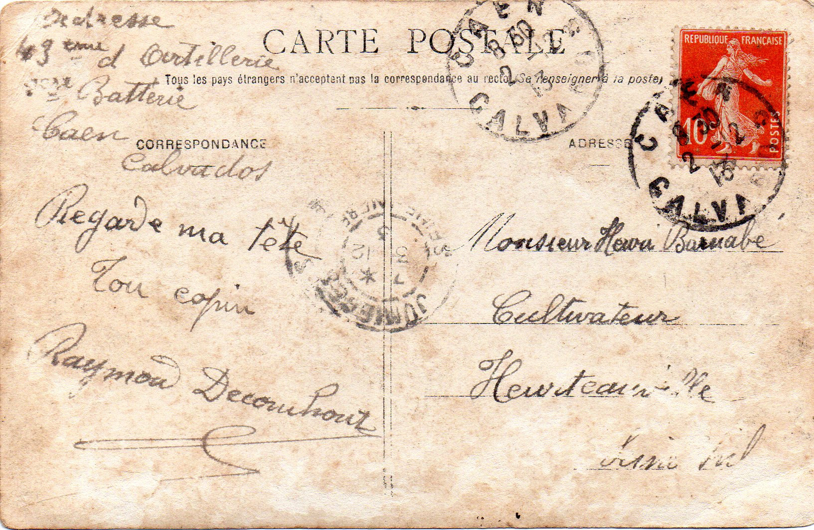 Caen, Quartier Claude Decaen, 43e RAC, Raymond Eugène Louis Deconihou, 02