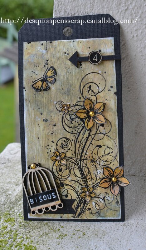 tag shabby vintage aux encres