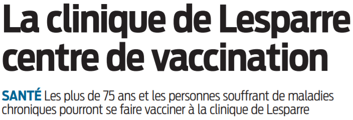 2021 01 23 SO La clinique de Lesparre centre de vaccination
