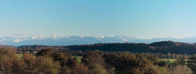 Laàs, panorama sur Pyrénées