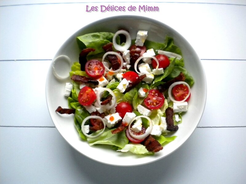 Salade feta et ventrêche croustillante
