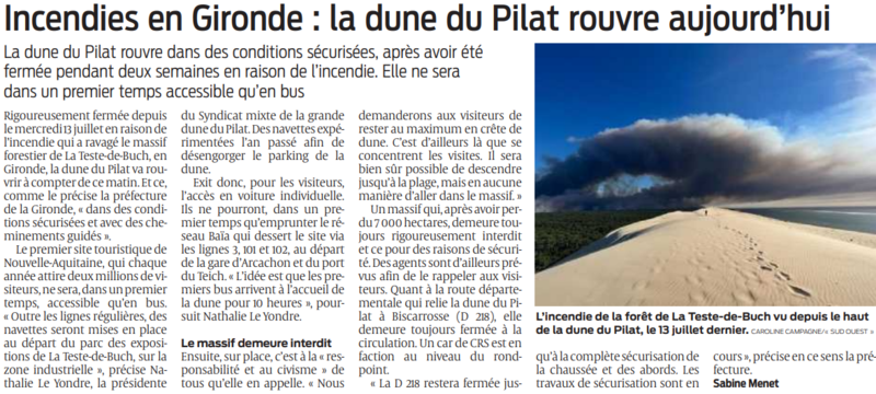 2022 07 27 SO la dune du pilat rouvre