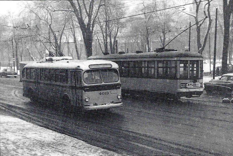 trolleybus Amherst années 1950