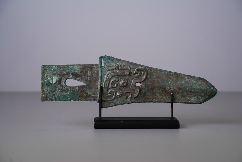 Archaic Bronze Dagger Axe, China, Western Zhou period (1100-771 BC)