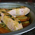 Tajine de saumon à la <b>patate</b> <b>douce</b>