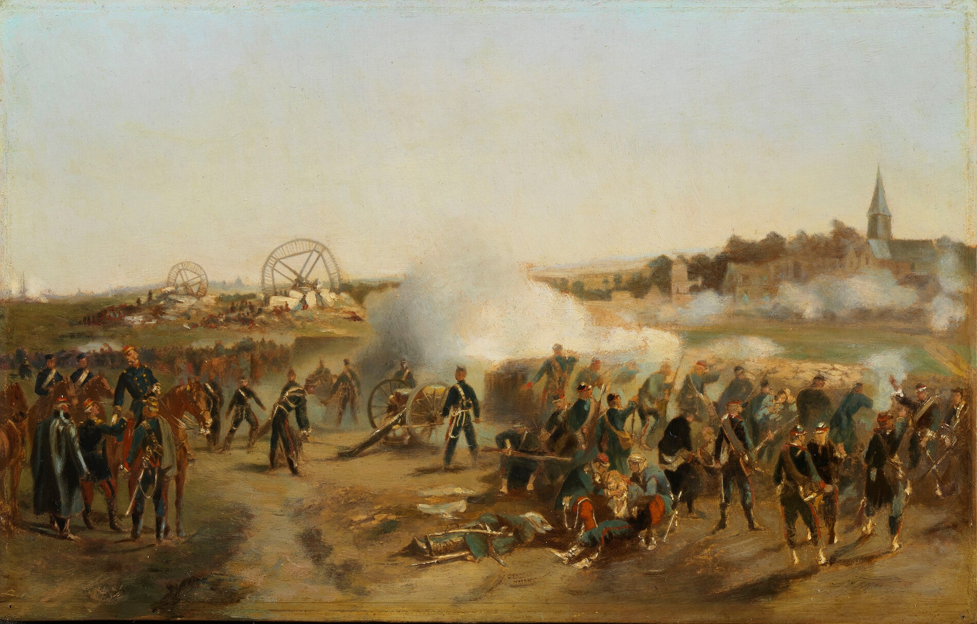 Armand-Dumaresq, Combat de chatillon, offensive de l'artillerie