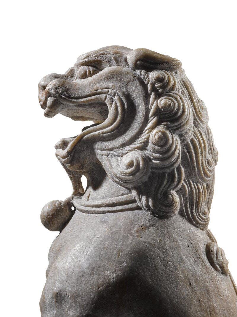 公式の店舗 limestone A seated dynasty Tang lion, Buddhist a of figure 工芸品