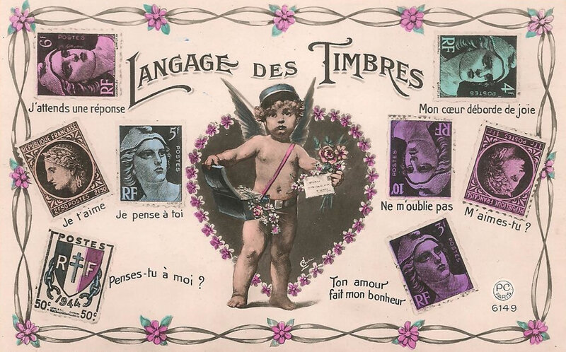CPA Langage des timbres Enfant
