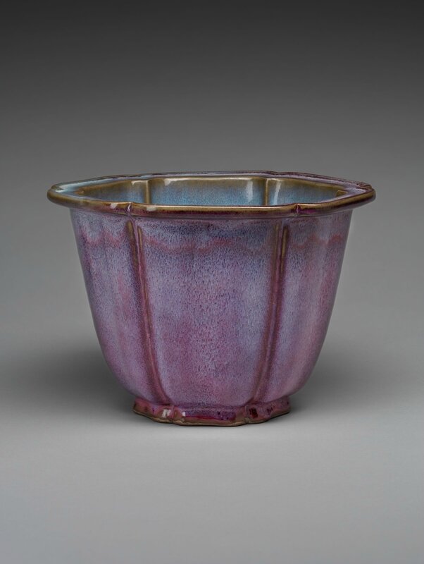 Lobed Flowerpot with Foliate Rim, Ming dynasty, 1368-1644, probably 15th century