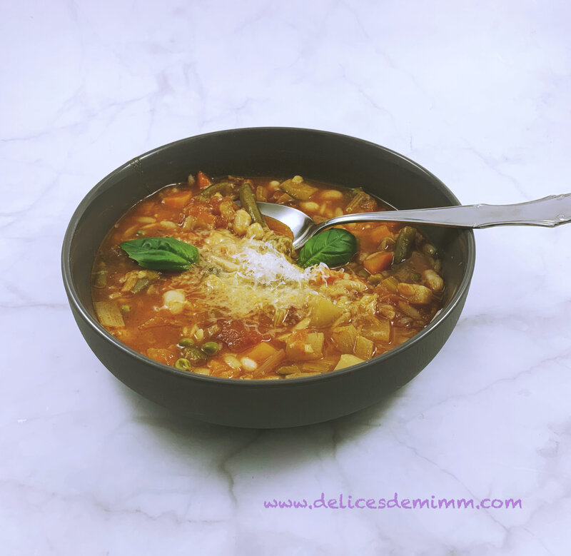 Minestrone aux petites pâtes grecques 4